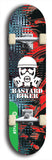 North American maple skateboard deck designed by underground artist BellyRash -- available in widths between 7.5 to 8.5 inches in both mellow concave and steep concave shapes from the BellyRash Limited Edition Blitz Deck series: Bastard Biker