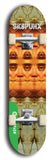 North American maple skateboard deck designed by underground artist BellyRash -- available in widths between 7.5 to 8.5 inches in both mellow concave and steep concave shapes from the BellyRash Limited Edition Blitz Deck series: Sk8Punx