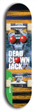 North American maple skateboard deck designed by underground artist BellyRash -- available in widths between 7.5 to 8.5 inches in both mellow concave and steep concave shapes from the BellyRash Limited Edition Blitz Deck series: Dead Clown Jack