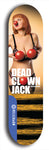 Skateboard deck: Limited edition, North American maple skateboard deck designed by underground artist BellyRash - available widths 7.5 to 8.5 inches in both mellow concave and steep concave shapes. Artwork: DEAD CLOWN JACK logo brand popsicle-shaped deck