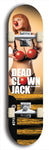 Skateboard deck: Limited edition, North American maple skateboard deck designed by underground artist BellyRash - available widths 7.5 to 8.5 inches in both mellow concave and steep concave shapes. Artwork: DEAD CLOWN JACK logo brand popsicle-shaped deck
