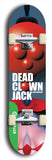 North American maple skateboard deck designed by underground artist BellyRash -- available in widths between 7.5 to 8.5 inches in both mellow concave and steep concave shapes from the BellyRash Limited Edition Blitz Deck series: Dead Clown Jack