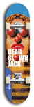 Skateboard deck: Limited edition, North American maple skateboard deck designed by underground artist BellyRash - available widths 7.5 to 8.5 inches in both mellow concave and steep concave shapes. Artwork: DEAD CLOWN JACK logo brand popsicle-shaped deck