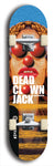 Skateboard deck: Limited edition, North American maple skateboard deck designed by underground artist BellyRash - available widths 7.5 to 8.5 inches in both mellow concave and steep concave shapes. Artwork: DEAD CLOWN JACK logo brand popsicle-shaped deck