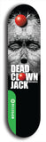 North American maple skateboard deck designed by underground artist BellyRash -- available in widths between 7.5 to 8.5 inches in both mellow concave and steep concave shapes from the BellyRash Limited Edition Blitz Deck series: Dead Clown Jack