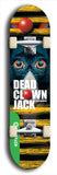 North American maple skateboard deck designed by underground artist BellyRash -- available in widths between 7.5 to 8.5 inches in both mellow concave and steep concave shapes from the BellyRash Limited Edition Blitz Deck series: Dead Clown Jack