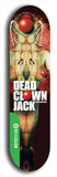 North American maple skateboard deck designed by underground artist BellyRash -- available in widths between 7.5 to 8.5 inches in both mellow concave and steep concave shapes from the BellyRash Limited Edition Blitz Deck series: Dead Clown Jack