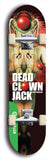 North American maple skateboard deck designed by underground artist BellyRash -- available in widths between 7.5 to 8.5 inches in both mellow concave and steep concave shapes from the BellyRash Limited Edition Blitz Deck series: Dead Clown Jack