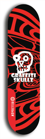 Graffiti Skullz #53: Red Logo Skateboard Deck