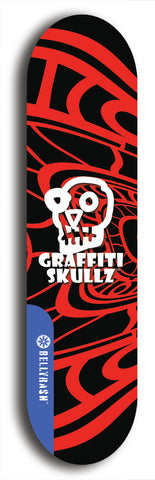 Graffiti Skullz #53: Blue Logo Skateboard Deck