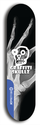 Graffiti Skullz #54: Blue Logo Skateboard Deck