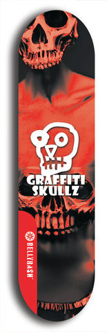 Graffiti Skullz #55: Red Logo Skateboard Deck