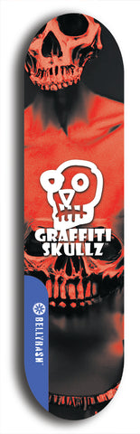 Graffiti Skullz #55: Blue Logo Skateboard Deck