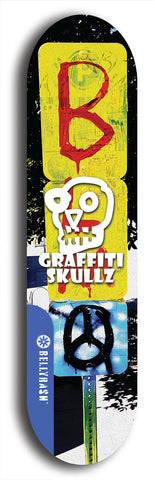 Graffiti Skullz #56: Blue Logo Skateboard Deck