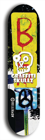 Graffiti Skullz #56: Black Logo Skateboard Deck