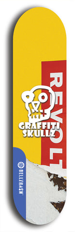 Graffiti Skullz #57: Blue Logo Skateboard Deck