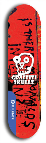 Graffiti Skullz #58: Blue Logo Skateboard Deck
