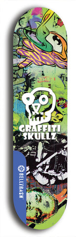 Graffiti Skullz #59: Blue Logo Skateboard Deck