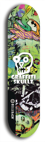 Graffiti Skullz #59: Black Logo Skateboard Deck