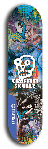 Graffiti Skullz #60: Blue Logo Skateboard Deck