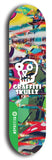 North American maple skateboard deck designed by underground artist BellyRash -- available in widths between 7.5 to 8.5 inches in both mellow concave and steep concave shapes from the BellyRash Limited Edition Blitz Deck series: Graffiti Skullz