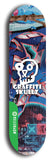 North American maple skateboard deck designed by underground artist BellyRash -- available in widths between 7.5 to 8.5 inches in both mellow concave and steep concave shapes from the BellyRash Limited Edition Blitz Deck series: Graffiti Skullz