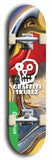 North American maple skateboard deck designed by underground artist BellyRash -- available in widths between 7.5 to 8.5 inches in both mellow concave and steep concave shapes from the BellyRash Limited Edition Blitz Deck series: Graffiti Skullz