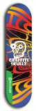 North American maple skateboard deck designed by underground artist BellyRash -- available in widths between 7.5 to 8.5 inches in both mellow concave and steep concave shapes from the BellyRash Limited Edition Blitz Deck series: Graffiti Skullz
