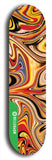 North American maple skateboard deck designed by underground artist BellyRash -- available in widths between 7.5 to 8.5 inches in both mellow concave and steep concave shapes from the BellyRash Limited Edition Blitz Deck series: Abex Liquid