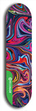 North American maple skateboard deck designed by underground artist BellyRash -- available in widths between 7.5 to 8.5 inches in both mellow concave and steep concave shapes from the BellyRash Limited Edition Blitz Deck series: Abex Liquid
