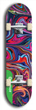 North American maple skateboard deck designed by underground artist BellyRash -- available in widths between 7.5 to 8.5 inches in both mellow concave and steep concave shapes from the BellyRash Limited Edition Blitz Deck series: Abex Liquid