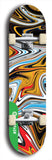North American maple skateboard deck designed by underground artist BellyRash -- available in widths between 7.5 to 8.5 inches in both mellow concave and steep concave shapes from the BellyRash Limited Edition Blitz Deck series: Abex Liquid