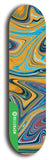 North American maple skateboard deck designed by underground artist BellyRash -- available in widths between 7.5 to 8.5 inches in both mellow concave and steep concave shapes from the BellyRash Limited Edition Blitz Deck series: Abex Liquid
