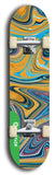 North American maple skateboard deck designed by underground artist BellyRash -- available in widths between 7.5 to 8.5 inches in both mellow concave and steep concave shapes from the BellyRash Limited Edition Blitz Deck series: Abex Liquid