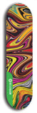 North American maple skateboard deck designed by underground artist BellyRash -- available in widths between 7.5 to 8.5 inches in both mellow concave and steep concave shapes from the BellyRash Limited Edition Blitz Deck series: Abex Liquid