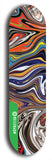 North American maple skateboard deck designed by underground artist BellyRash -- available in widths between 7.5 to 8.5 inches in both mellow concave and steep concave shapes from the BellyRash Limited Edition Blitz Deck series: Abex Liquid