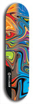 Limited edition, North American maple skateboard deck designed by underground artist BellyRash - available widths 7.5 to 8.5 inches in both mellow concave and steep concave shapes. Artwork: ABEX LIQUID brand popsicle-shaped with a multi-colored swirling patterned background