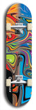 Limited edition, North American maple skateboard deck designed by underground artist BellyRash - available widths 7.5 to 8.5 inches in both mellow concave and steep concave shapes. Artwork: ABEX LIQUID brand popsicle-shaped with a multi-colored swirling patterned background