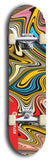 Limited edition, North American maple skateboard deck designed by underground artist BellyRash - available widths 7.5 to 8.5 inches in both mellow concave and steep concave shapes. Artwork: ABEX LIQUID brand popsicle-shaped with a multi-colored swirling patterned background