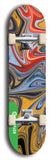 North American maple skateboard deck designed by underground artist BellyRash -- available in widths between 7.5 to 8.5 inches in both mellow concave and steep concave shapes from the BellyRash Limited Edition Blitz Deck series: Abex Liquid