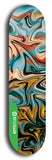 North American maple skateboard deck designed by underground artist BellyRash -- available in widths between 7.5 to 8.5 inches in both mellow concave and steep concave shapes from the BellyRash Limited Edition Blitz Deck series: Abex Liquid