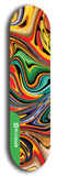 North American maple skateboard deck designed by underground artist BellyRash -- available in widths between 7.5 to 8.5 inches in both mellow concave and steep concave shapes from the BellyRash Limited Edition Blitz Deck series: Abex Liquid