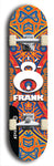 North American maple skateboard deck designed by underground artist BellyRash -- available in widths between 7.5 to 8.5 inches in both mellow concave and steep concave shapes. Artwork: street art and street artist and Frank logo 