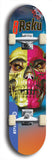 Limited edition, North American maple skateboard deck designed by underground artist BellyRash -- available in widths 7.5 to 8.5 inches in both mellow concave and steep concave shapes. Artwork: 8Rsku brand popsicle-shaped skateboard deck.