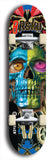 Limited edition, North American maple skateboard deck designed by underground artist BellyRash -- available in widths 7.5 to 8.5 inches in both mellow concave and steep concave shapes. Artwork: 8Rsku brand popsicle-shaped skateboard deck.