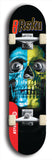 Limited edition, North American maple skateboard deck designed by underground artist BellyRash -- available in widths 7.5 to 8.5 inches in both mellow concave and steep concave shapes. Artwork: 8Rsku brand popsicle-shaped skateboard deck.