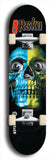 Limited edition, North American maple skateboard deck designed by underground artist BellyRash -- available in widths 7.5 to 8.5 inches in both mellow concave and steep concave shapes. Artwork: 8Rsku brand popsicle-shaped skateboard deck.