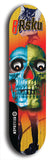 Limited edition, North American maple skateboard deck designed by underground artist BellyRash -- available in widths 7.5 to 8.5 inches in both mellow concave and steep concave shapes. Artwork: 8Rsku brand popsicle-shaped skateboard deck.