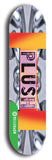 North American maple skateboard deck designed by underground artist BellyRash -- available in widths between 7.5 to 8.5 inches in both mellow concave and steep concave shapes from the BellyRash Limited Edition Blitz Deck series: Plush