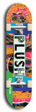 North American maple skateboard deck designed by underground artist BellyRash -- available in widths between 7.5 to 8.5 inches in both mellow concave and steep concave shapes from the BellyRash Limited Edition Blitz Deck series: Plush